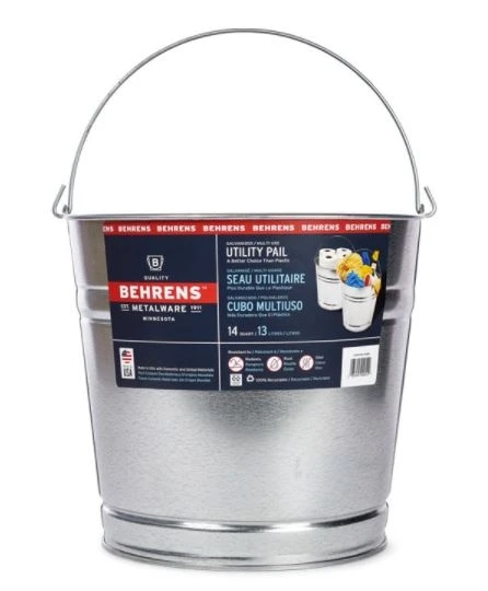 Behrens 14 Quart Galvanized Steel Pail