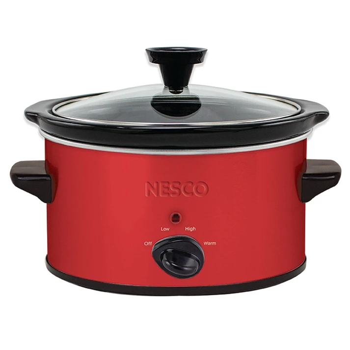Nesco 1.5 Qt Metallic Red Slow Cooker