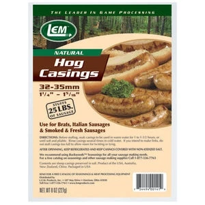 LEM Natural Hog Casing- 8 Oz Bag (32-35mm) - Image 2