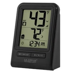 LaCrosse Technology Inside/Outside Wireless Thermometer with Clock