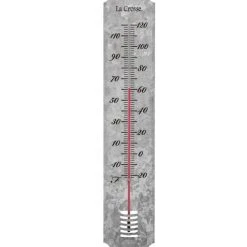 La Crosse Galvanized Metal Thermometer 19.50"