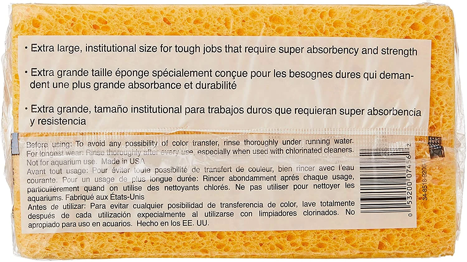 3M Heavy Duty Sponge for Commercial 7.5 in. - 1 Pk - Image 2