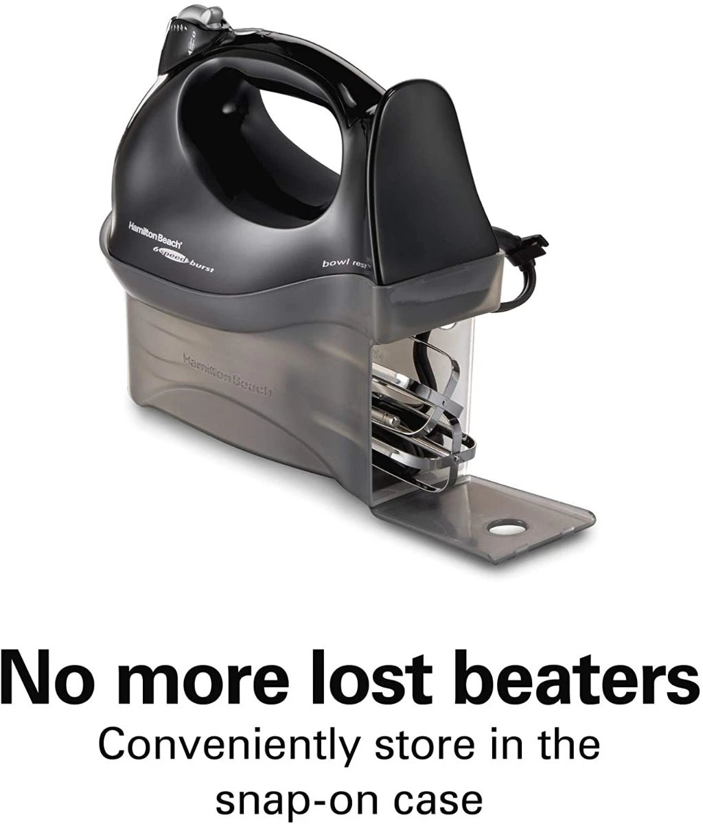 Hamilton Beach Hand Mixer with Snap-On Case - Black - Image 2