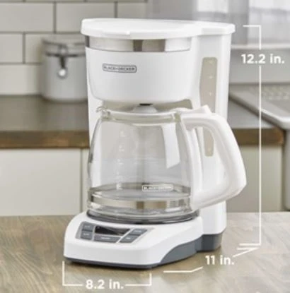 Black & Decker 12-Cup* Programmable Coffeemaker, White - Image 2