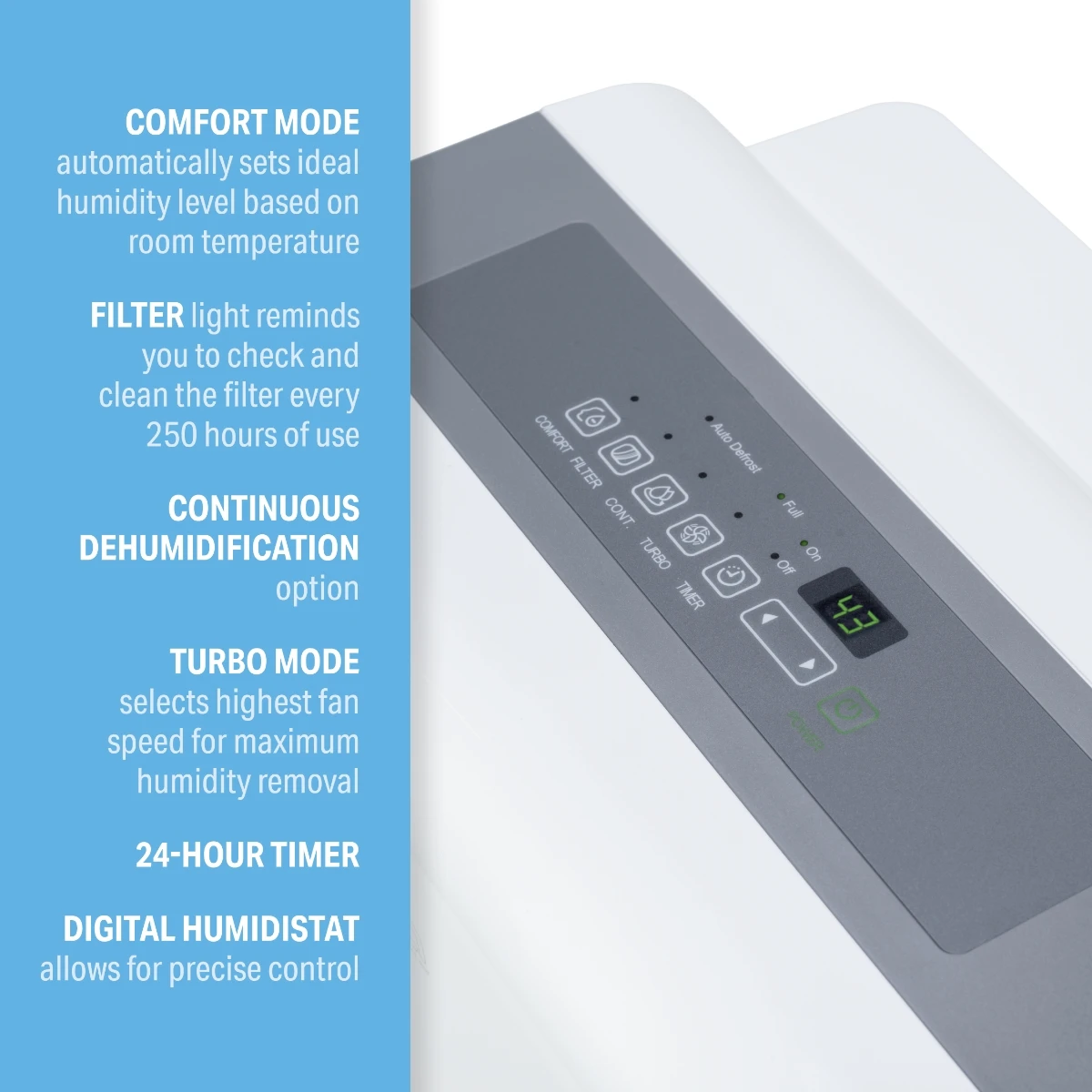 Perfect Aire 50-Pint Flat Panel Energy Star Dehumidifier MODEL #: 2PFD50 - Image 3
